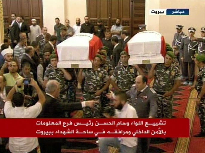 تشييع جنازة اللواء وسام الحسن في بيروت