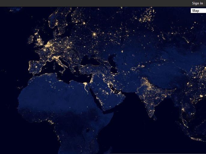 جوجل تتيح استكشاف خريطة العالم ليلًا --------- مصدر الصورة غوغل