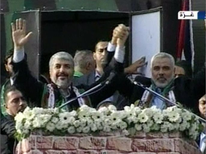 حماس تحيي ذكرى تأسيسها في غزة، بحضور رئيس مكتبها السياسي خالد مشعل.