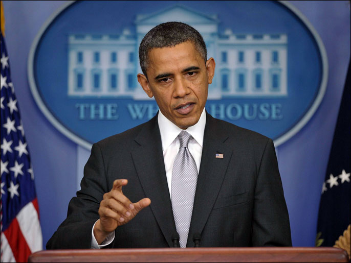 ‪أوباما دعا إلى حظر الأسلحة الهجومية‬ أوباما دعا إلى حظر الأسلحة الهجومية (الفرنسية-أرشيف)