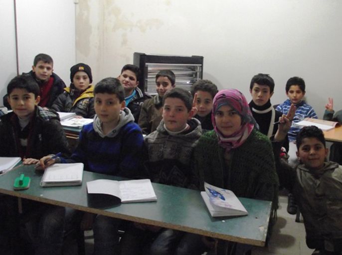 أحد صفوف مدرسة سوريا الحرة