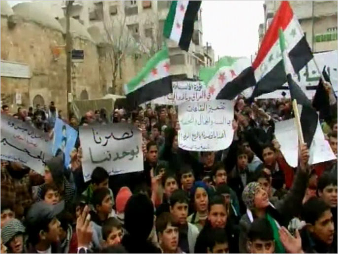 ‪مظاهرات تضامن مع اللاجئين السوريين‬ (الجزيرة)