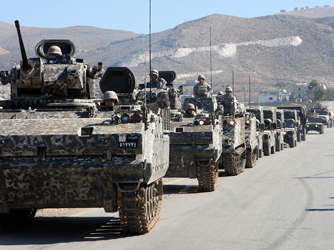 الجيش اللبناني عزز مؤخرا مواقعه قرب حدود سوريا (الفرنسية)