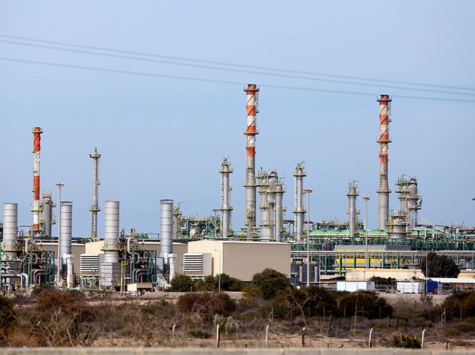 A general view of the Millitah Oil and Gas installation is seen on March 4, 2013 on the outskirts of Zwara in Western Libya. The delivery of Libyan gas to Italy via the Greenstream pipeline was halted on March 3, 2013 after a gunfight between former rebels near a gas complex in the west of the country, an official said. Millitah Oil and Gas is a joint venture between Italy's ENI and Libya's National Oil Company. The Greenstream pipeline runs from Millitah in Libya to Gela in Sicily. AFP PHOTO/MAHMUD TURKIA