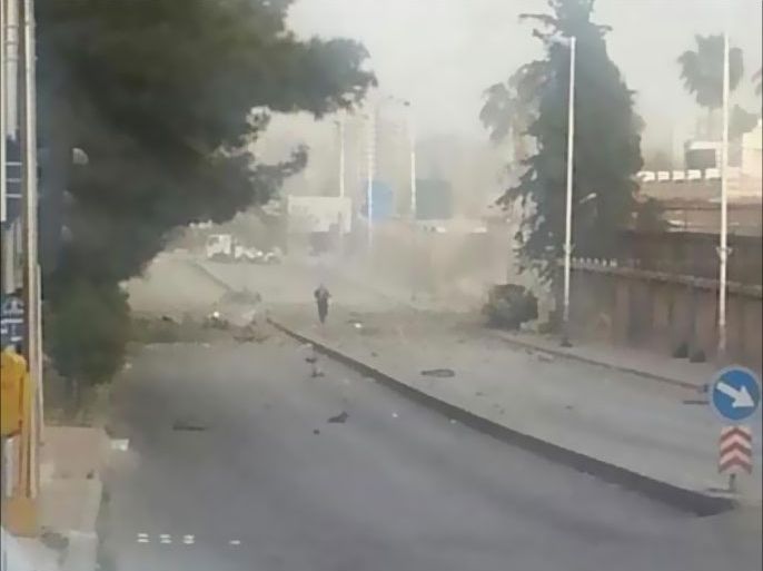 صورة بثها ناشطون لانفجار حي ركن الدين بدمشق