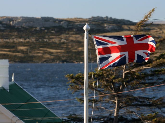 (FILES) A file picture take March 19, 2007 shows a Union Flag flyinf over Stanley, in the Falkland Islands. The Falkland Islands will vote in a referendum on March 10 and 11, 2013 which residents hope will send a crystal-clear message to Argentina and the world about their strong desire to stay British. In a move instigated by residents of the barren archipelago themselves, the 1,672 eligible voters are being asked specifically whether they want the Falklands to retain their status as an internally self-governing British overseas territory. They hope the outcome will provide a slap in the face to an increasingly bellicose Argentinian President Cristina Kirchner, who