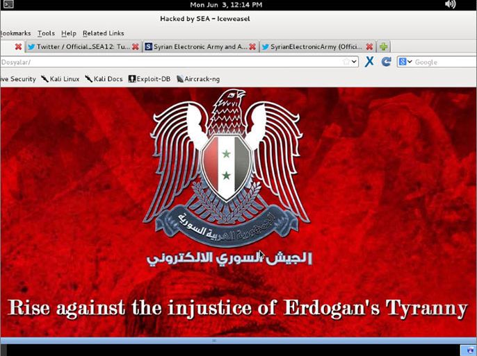 “أنونيموس” و “الجيش السوري الإلكتروني” يهاجمان مواقع للحكومة التركية