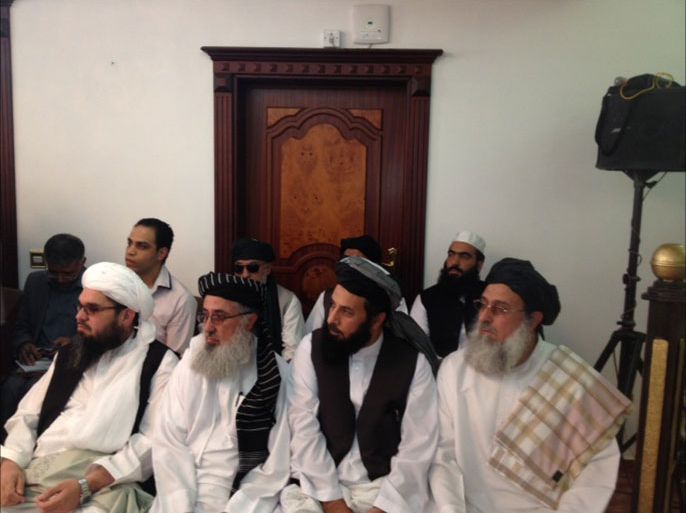 أعضاء من حركة طالبان حضروا افتتاح المكتب