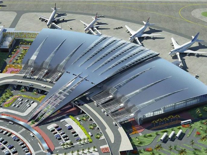 epa01744485 This undated handout image released by Aéroports de Paris on Thursday 28 May, 2009 shows a daring new terminal designed after the "traveller's tree".
