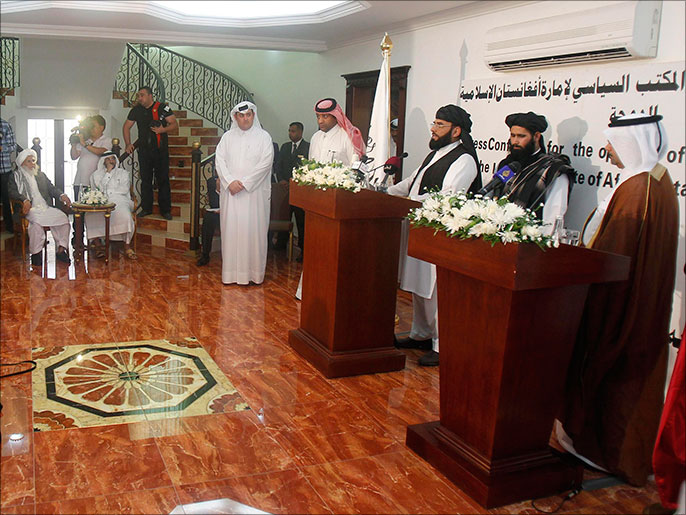 مكتب طالبان في الدوحة أُعلن عن افتتاحه يوم الثلاثاء الماضي (رويترز)
