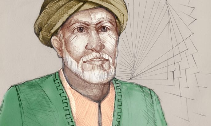 بالهجري: رسم تخيلي لعالم الرياضيات المسلم، أبو الوفا البوزجاني