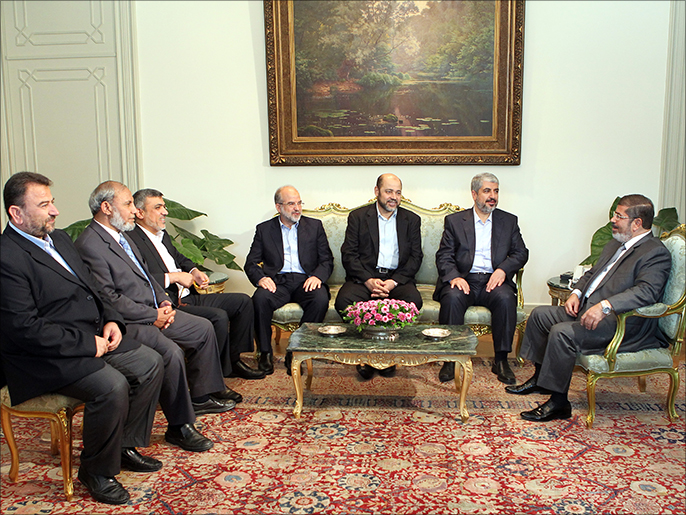 تمتعت حماس خلال تولي مرسي بحرية التنقل وعقدت لقاءات معه بقصر الرئاسة (الأوروبية)