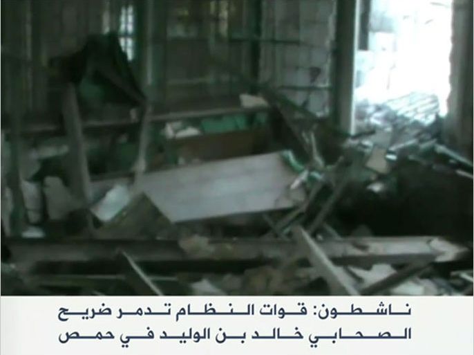 ناشطون: قوات النظام تدمر ضريح الصحابي خالد بن الوليد في حمص