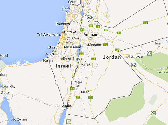 الخريطة التي اخترقها ناشطون فلسطينيون بنطاق فلسطين بغوغل