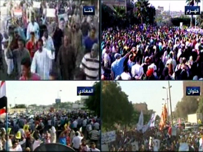 مظاهرات في عدة مدن ومحافظات مصرية (الجزيرة)