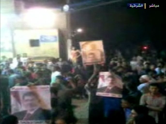 مظاهرات مؤيدة لرئيس المعزول محمد مرسي في الشرقية
