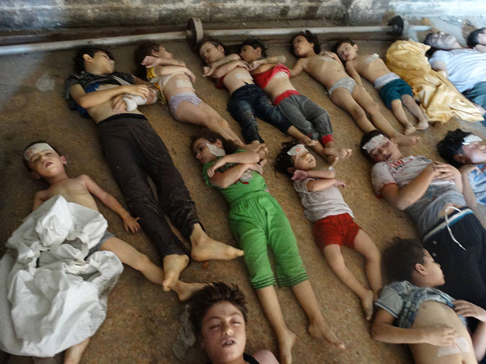 أكثر من 1300 شخص معظمهم أطفال قضوا في مجزرة الغوطة الشرقية (رويترز)