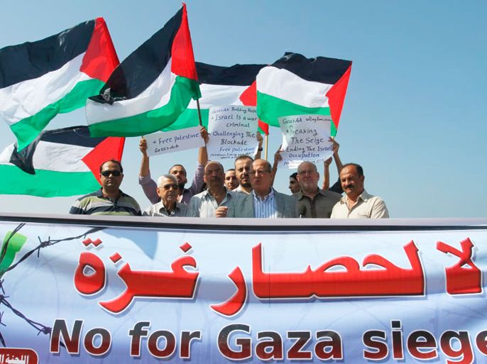 مؤتمر صحفي ووقفة بحرية في ظل اشتداد الحصار على غزة