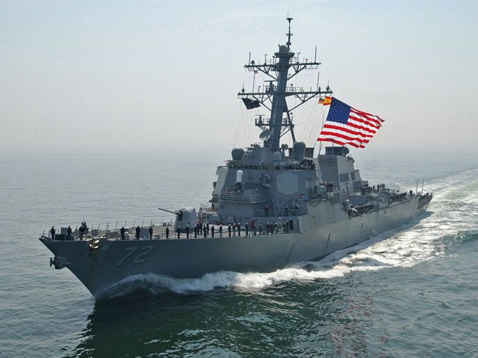 A picture downloaded from the US navy website shows the guided-missile destroyer USS Mahan (DDG 72) approaching guided-missile cruiser USS Normandy (CG 60) (unseen) during a "Sail Pass" in the Baltic Sea on May 28, 2007. Syria expects a military attack "at any moment", a security official told AFP on August 31, 2013 just hours after UN experts probing a suspected gas attack blamed on the regime left the country. AFP PHOTO/US NAVY/Jason R. Zalasky == RESTRICTED TO EDITORIAL USE - MANDATORY CREDIT "AFP PHOTO/US NAVY/Chris Bishop " - NO MARKETING NO ADVERTISING CAMPAIGNS - DISTRIBUTED AS A SERVICE TO CLIENTS FROM AN ALTERNATIVE SOURCE, THEREFORE AFP IS NOT RESPONSIBLE FOR ANY DIGITAL ALTERATIONS ==