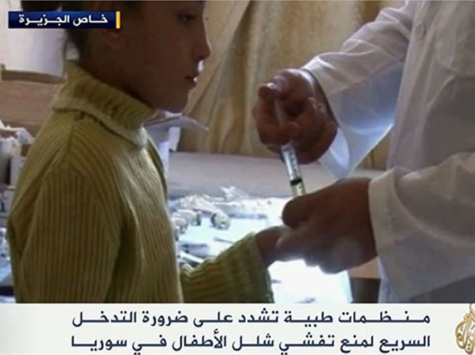 تخوف من تفشي شلل الأطفال في سوريا