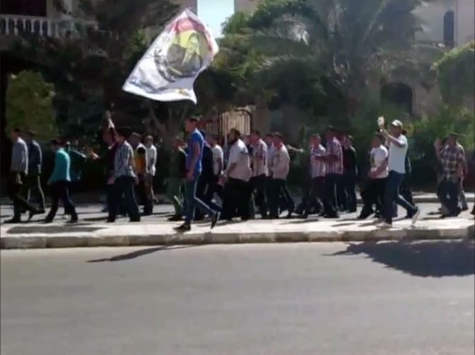 مسيرة للطلاب في مدينة دمياط الجديدة