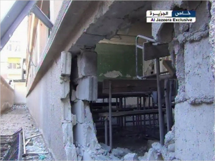 مدارس معضمية الشام دمرت (الجزيرة-أرشيف)