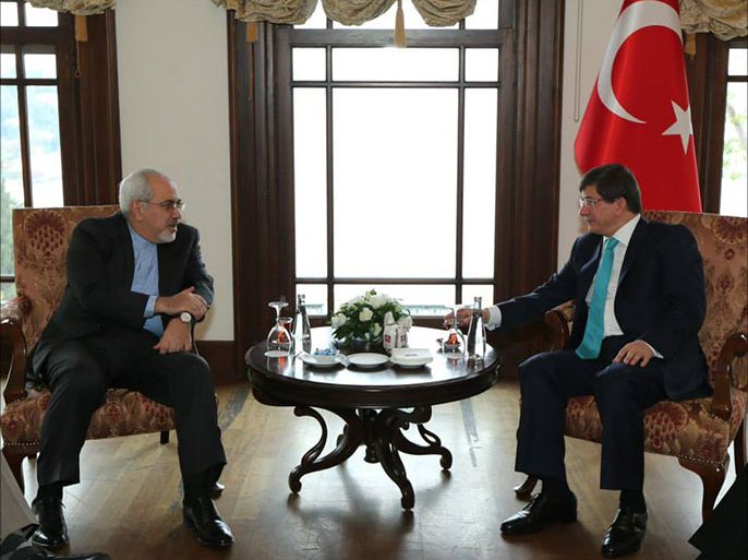 خلال لقاء وزيري خارجية تركيا و إيران خلال لقاءهما بإسطنبول - تقرير حول زيارة ظريف لتركيا