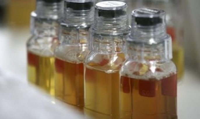 Urine samples from Chinese athletes are seen at China Anti-Doping Agency, Monday, June 30, 2008, in Beijing. China's decision to ban one of its top swimmers for life after he failed a drug test is proof Beijing is serious about sending a clean team to the Olympics, a top anti-doping official said Monday.