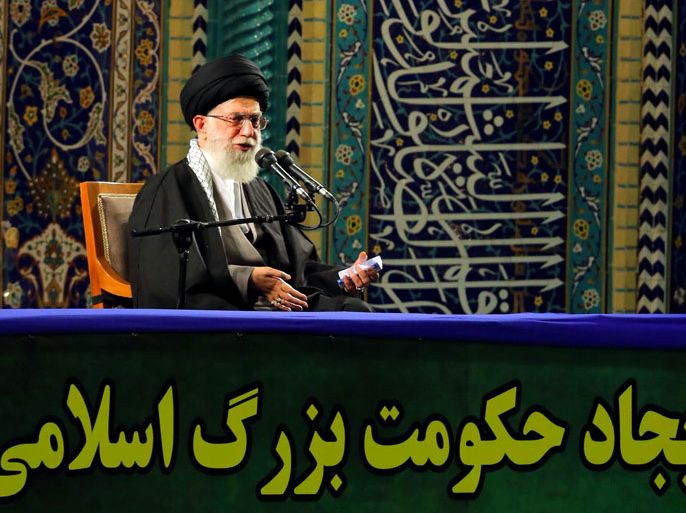 handout picture released by the official website of Iran's supreme leader, Ayatollah Ali Khamenei, shows him delivering a speech during a gathering of Basij in Tehran on November 20, 2013. Khamenei said arch-foe Israel is a regime doomed to "collapse", escalating a war of words between the Islamic republic and the Jewish state. AFP PHOTO/ KHAMENEI.IR == RESTRICTED TO EDITORIAL USE - MANDATORY CREDIT "AFP PHOTO / KHAMENEI.IR" - NO MARKETING NO ADVERTISING CAMPAIGNS - DISTRIBUTED AS A SERVICE TO CLIENTS ==