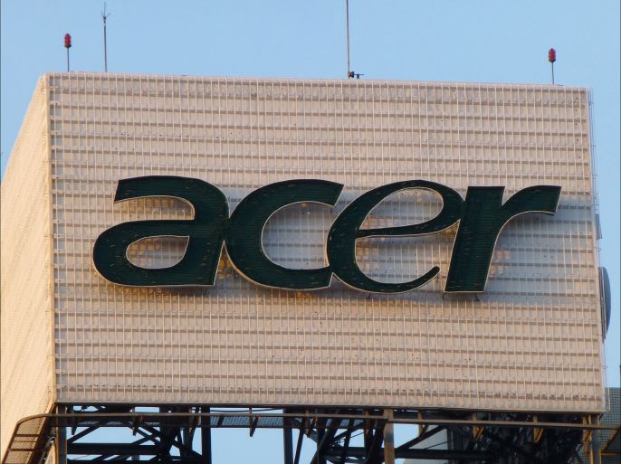 epa03361900 A logo of Taiwan's computer giant Acer Inc. is seen on top of a building iin Taipei, Taiwan, 14 August 2012. According to market research company Gartner, Acer has claimed the No.1 position in notebook shipments worldwide for Q2 2012. Acer?s notebook market share of 15.4 per cent was up 1.2 per cent quarter-on-quarter (QOQ) or 6.5 per cent year-on-year (YOY). In EMEA (Europe, Middle East, Africa), Acer notebooks regained the No. 1 position with 20 per cent in market share, and up 3.8 per cent QOQ or 22 per cent YOY.Gartner data also showed that for total PCs, Acer ranked No. 3 worldwide in Q2 2012, with 11.4 per cent in market share. EPA/DAVID CHANG