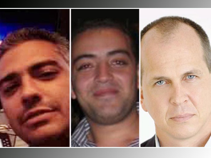 ‪‬ صحفيو الجزيرة الذين اتهمتهم السلطات المصرية بما يعرف إعلاميا في مصر بـ