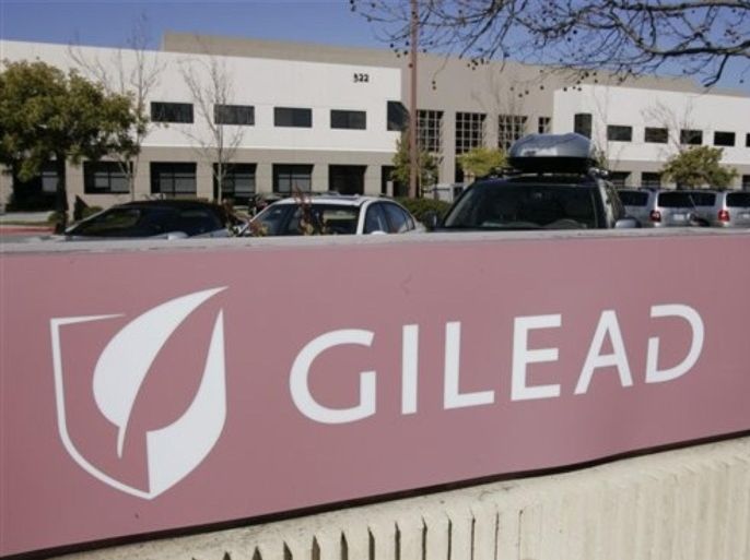 Gilead Sciences Inc. headquarters in Foster City, Calif., is seen Thursday, March 12, 2009. Biotechnology company Gilead Sciences Inc. said Thursday it will buy CV Therapeutics for about $1.4 billion as a wave of consolidation in the drug industry continues.