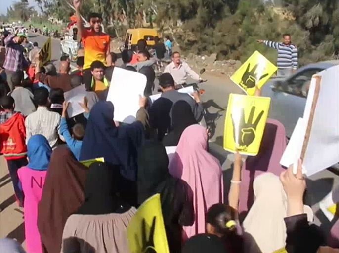 مظاهرات مناهضة للانقلاب في فاقوس بمحافظة الشرقية