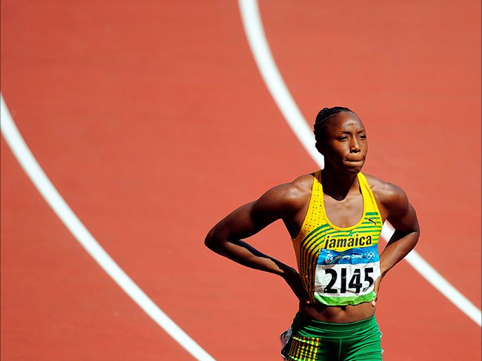 epa04011919 (FILE) A file picture dated 19 August 2008 shows Jamaica's Sherone Simpson during the women's 200m heats at the National Stadium at the Beijing 2008 Olympic Games in Beijing, China. Sherone Simpson faced a Jamaican disciplinary panel on 07 January 2014