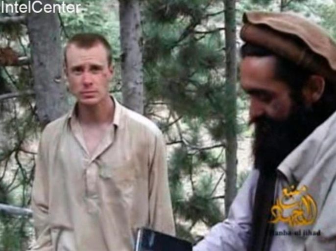 A handout image released by IntelCenter showing captured US Army soldier Bowe Bergdahl (L) with a Taliban commander (R) in a video released by the Taliban in 2010. Sgt. Bowe Bergdahl was released from captivity in Afghanistan after being held for five years, according to a White House press release. Bergdahl was released in exchange for five Afghan prisoners held at the US prison at Guantanamo Bay, Cuba. EPA/INTELCENTER / HANDOUT