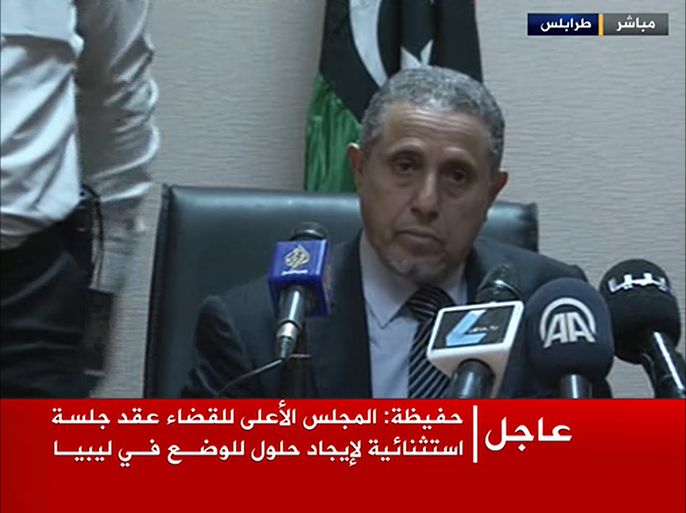 رئيس المجلس القضاء الليبي يطرح مبادرة للتوفيق بين الفرقاء السياسيين