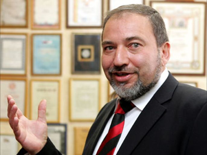 afp/israeli minister for strategic affairs avigdor liberman speakes during his interviev at moscow's ekho moskvy (moscow echo) radio station, 27 february 2007