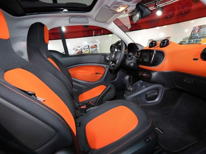 BERLIN, GERMANY - JULY 16: The interior of a Smart ForTwo car is seen at the presentation of the latest models of Daimler's two-seater ForTwo and four-seater ForFour Smart cars on July 16, 2014 in Berlin, Germany. Smart, whose sales fell 10 percent to 46,816 in first half of the year, says that the ForFour will be aimed at young people who would prefer more space than that of the ForTwo. Both cars will be built at the Renault factory in Slovenia.