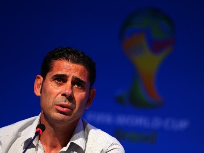 COSTA DO SAUIPE, BAHIA - DECEMBER 05: Former Spain footballer Fernando Hierro attends the Draw Assistants Press Conference during a media day ahead of the 2014 FIFA World Cup Draw at Costa do Sauipe Resort on December 5, 2013 in Costa do Sauipe, Brazil.
