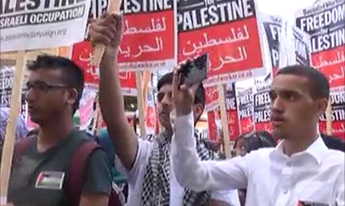 مظاهرة لأصدقاء فلسطين في بريطانيا