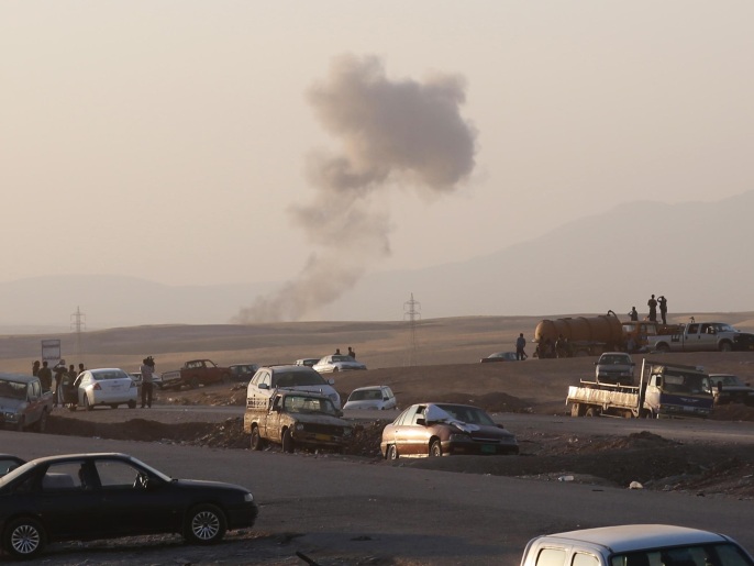 غارة أميركية استهدفت قبل أسبوع موقعا لتنظيم الدولة على حدود كردستان العراق (أسوشيتد برس)