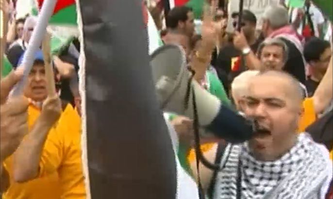 آلاف العرب والأميركيين يتظاهرون للتنديد بالعدوان على غزة