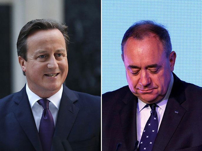 Scotland's First Minister Alec Salmond - Britain's Prime Minister David Cameron