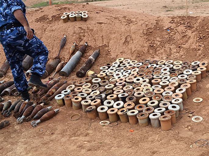 مخلفات حربية عثر عليها في مناطق متفرقة من محافظة ميسان