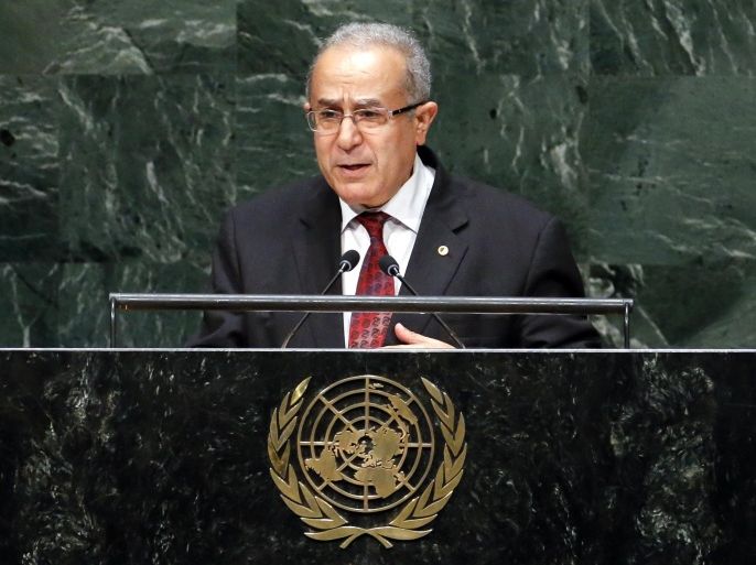 Ramtane Lamamra, Minister for Foreign Affairs of Algeria, addresses the 69th session of the United Nations General Assembly at the U.N. headquarters in New York, September 27, 2014. REUTERS/Ray Stubblebine (UNITED STATES - Tags: POLITICS)