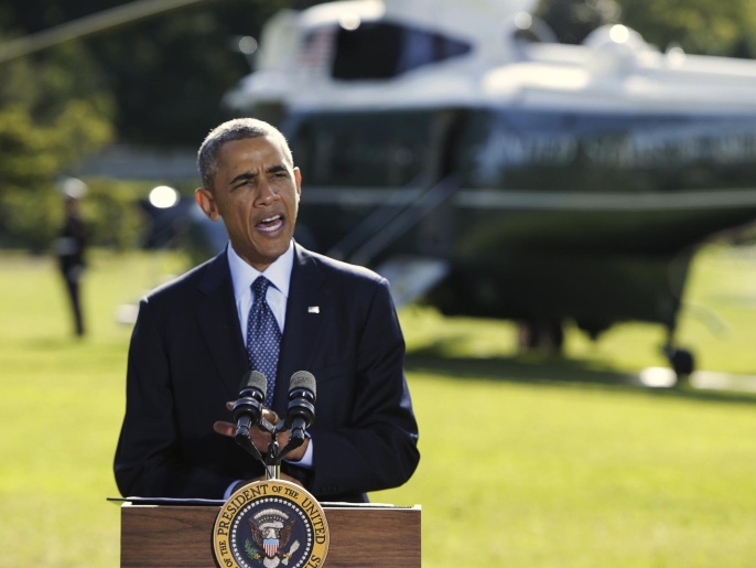 قرار أوباما بضرب تنظيم الدولة بالعراق وسوريا تم بناء على تفويض من الكونغرس (رويترز)
