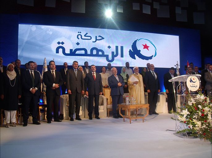 حركة النهضة تسعى للتحالف مع أحزاب لا تنتمي للنظام القديم (سبتمبر/أيلول 2014 قصر المؤتمرات بالعاصمة تونس)