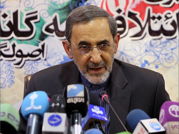 epa03608000 Former Iranian Foreign Minister Ali-Akbar Velayati (R) speaks at a press conference in Tehran, Iran, 03 March 2013. Velayati, former Iranian Foreign Minister from 1981 to 1997, is one of the potential candidates for the June 14 presidential election in Tehran for succeeding President Mahmoud Ahmadinejad. Velayati belongs to the conservative politicial wing in Iran and is currently foreign policy advisor of Iran's Supreme Leader Ayatollah Ali Khamenei. EPA/ABEDIN TAHERKENAREH