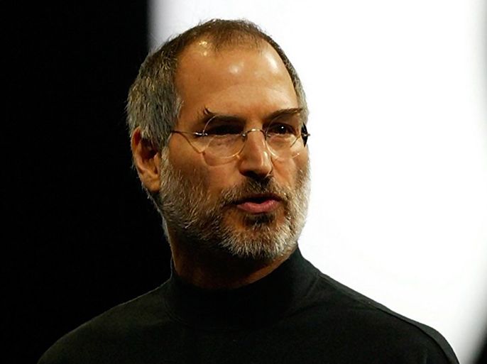 Apple Computer's CEO Steve Jobs speaks during his keynote at the MacWorld Expo in San Francisco, California 06 January 2004. EPA/John G. Mabanglo