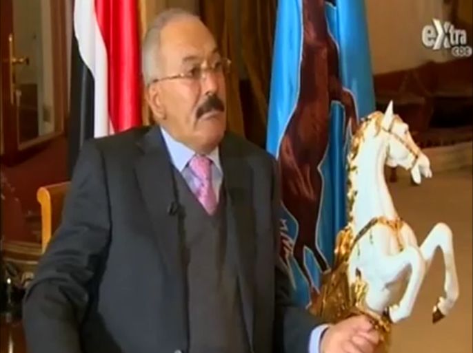 مقابلة تلفزيونية مع الرئيس السابق علي عبد الله صالح